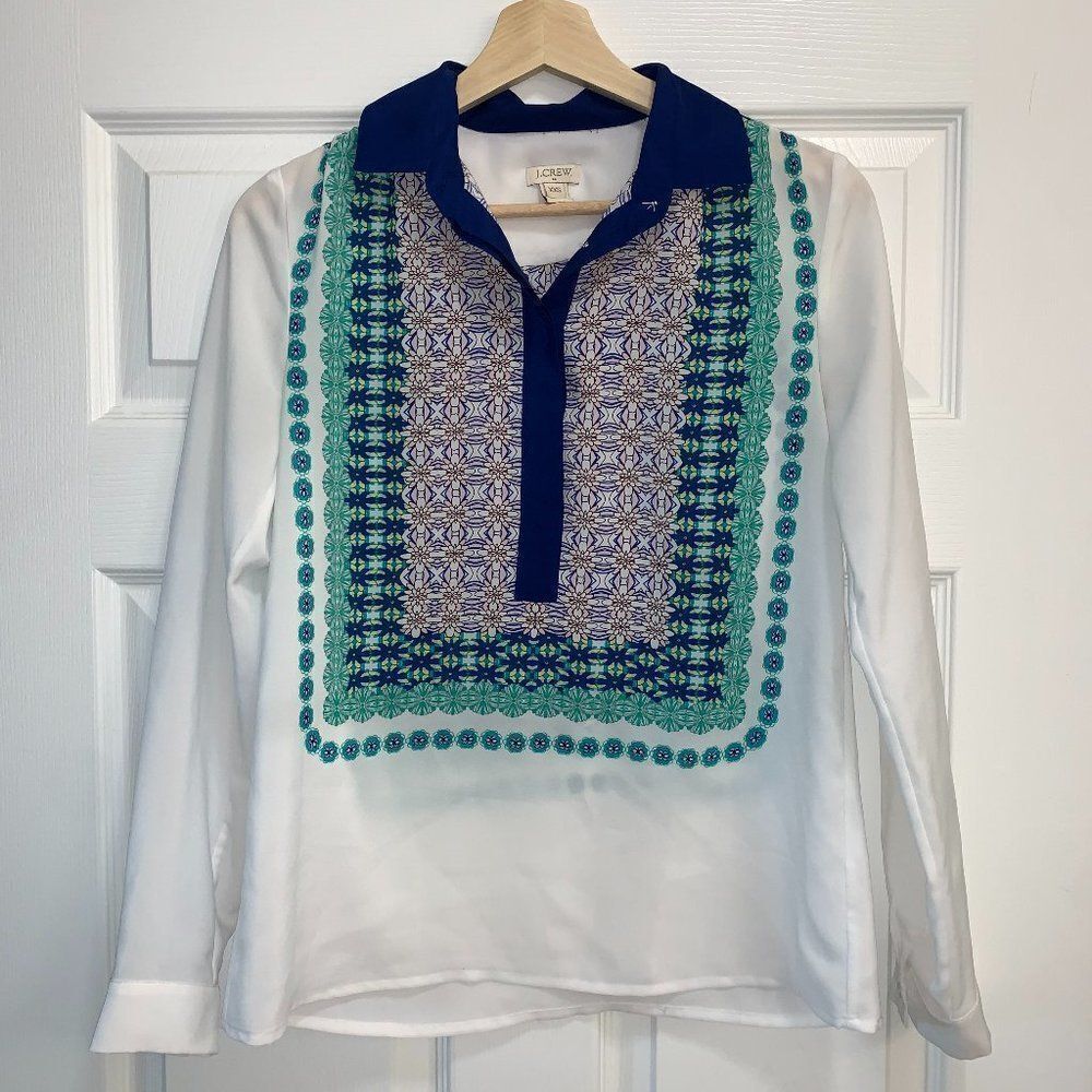 J Crew White Tunic Long Sleeve - XXS
